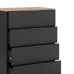 Sideboard "Betti" Anthrazit/Sonoma 80 X 101.9 Cm Mit 4 Schubladen Vicco -Möbel Store 20240219 m6344 06 ol