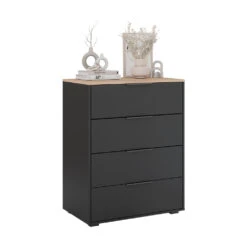 Sideboard "Betti" Anthrazit/Sonoma 80 X 101.9 Cm Mit 4 Schubladen Vicco -Möbel Store 20240219 m6344 07 ol