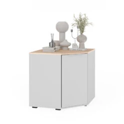 Sideboard "Betti" Weiß/Sonoma 78 X 78 Cm Mit 1 Türen Vicco -Möbel Store 20240219 m6346 07 ol
