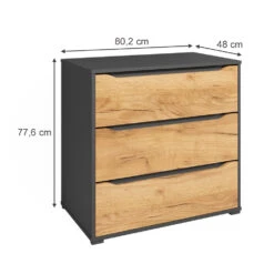 Sideboard "Ruben" Anthrazit/Goldkraft Eiche 80.2 X 77.6 Cm Mit Schubladen Vicco 13 Sideboard "Ruben" Anthrazit/Goldkraft Eiche 80.2 X 77.6 Cm Mit Schubladen Vicco -Möbel Store 20240219 m6349 03 ol