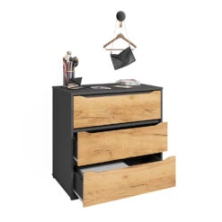 Sideboard "Ruben" Anthrazit/Goldkraft Eiche 80.2 X 77.6 Cm Mit Schubladen Vicco 17 Sideboard "Ruben" Anthrazit/Goldkraft Eiche 80.2 X 77.6 Cm Mit Schubladen Vicco -Möbel Store 20240219 m6349 07 ol