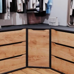 Sideboard "Ruben" Anthrazit/Goldkraft Eiche 78 X 77.6 Cm Mit Türen Vicco -Möbel Store 20240219 m6352 05 ol