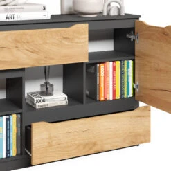 Sideboard "Ruben" Anthrazit/Goldkraft Eiche 120 X 84 Cm Mit Schubladen Vicco 13 Sideboard "Ruben" Anthrazit/Goldkraft Eiche 120 X 84 Cm Mit Schubladen Vicco -Möbel Store 20240219 m6354 06 ol