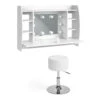 Vicco Schminktisch "Max", Weiß, 110 Cm Mit LED Beleuchtung Und Hocker