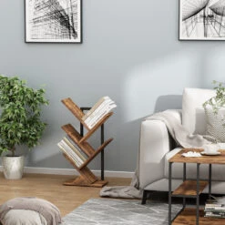 Bücherregal "Fyrk" Antikholz/Schwarz 34 X 71 Cm Vicco 15 Bücherregal "Fyrk" Antikholz/Schwarz 34 X 71 Cm Vicco -Möbel Store 20240301 m6329 04 ol