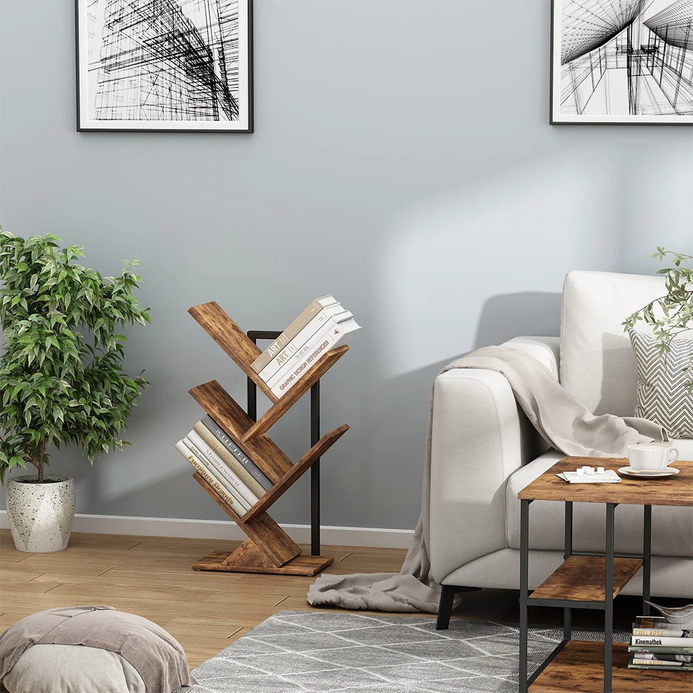 Bücherregal "Fyrk" Antikholz/Schwarz 34 X 71 Cm Vicco 7 Bücherregal "Fyrk" Antikholz/Schwarz 34 X 71 Cm Vicco – Bild 5