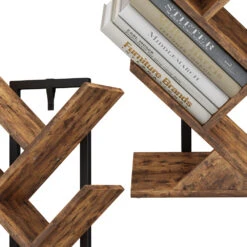 Bücherregal "Fyrk" Antikholz/Schwarz 34 X 71 Cm Vicco 17 Bücherregal "Fyrk" Antikholz/Schwarz 34 X 71 Cm Vicco -Möbel Store 20240301 m6329 06 ol