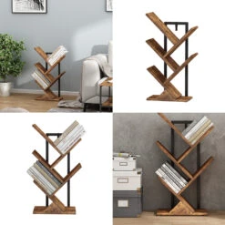 Bücherregal "Fyrk" Antikholz/Schwarz 34 X 71 Cm Vicco 19 Bücherregal "Fyrk" Antikholz/Schwarz 34 X 71 Cm Vicco -Möbel Store 20240301 m6329 08 ol