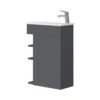 Badmöbel Set "Amadeo" Anthrazit/Weiß 2 Teile, Mit Waschbecken Vicco -Möbel Store 20240301 m6553 01 ol