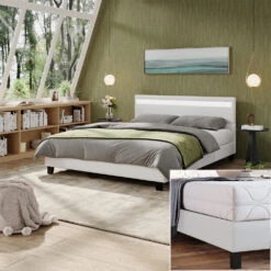 Bettgestell "Bern" Weiß 200x160 Cm Mit LED Beleuchtung Und Matratze Vitalispa 12 Bettgestell "Bern" Weiß 200x160 Cm Mit LED Beleuchtung Und Matratze Vitalispa -Möbel Store 20240304 m6206 m 04 ol