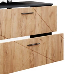 Badmöbel Set "Irma" Anthrazit/Eiche 4 Teile Vicco -Möbel Store 20240305 m5246 06 ol