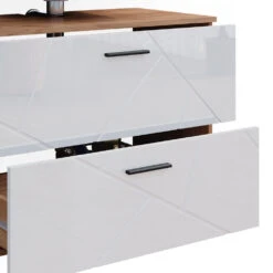 Badmöbel Set "Irma" Eiche/Weiß Hochglanz 5 Teile Vicco 14 Badmöbel Set "Irma" Eiche/Weiß Hochglanz 5 Teile Vicco -Möbel Store 20240305 m5925 06 ol