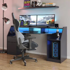 Gaming Tisch "Joel" Schwarz 180 X 66 Cm Vicco 13 Gaming Tisch "Joel" Schwarz 180 X 66 Cm Vicco -Möbel Store 20240313 m3031 04 ol