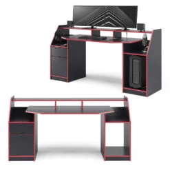 Gaming Tisch "Joel" Schwarz/Rot 179.8 X 65.5 Cm Vicco 17 Gaming Tisch "Joel" Schwarz/Rot 179.8 X 65.5 Cm Vicco -Möbel Store 20240313 m4377 08 ol