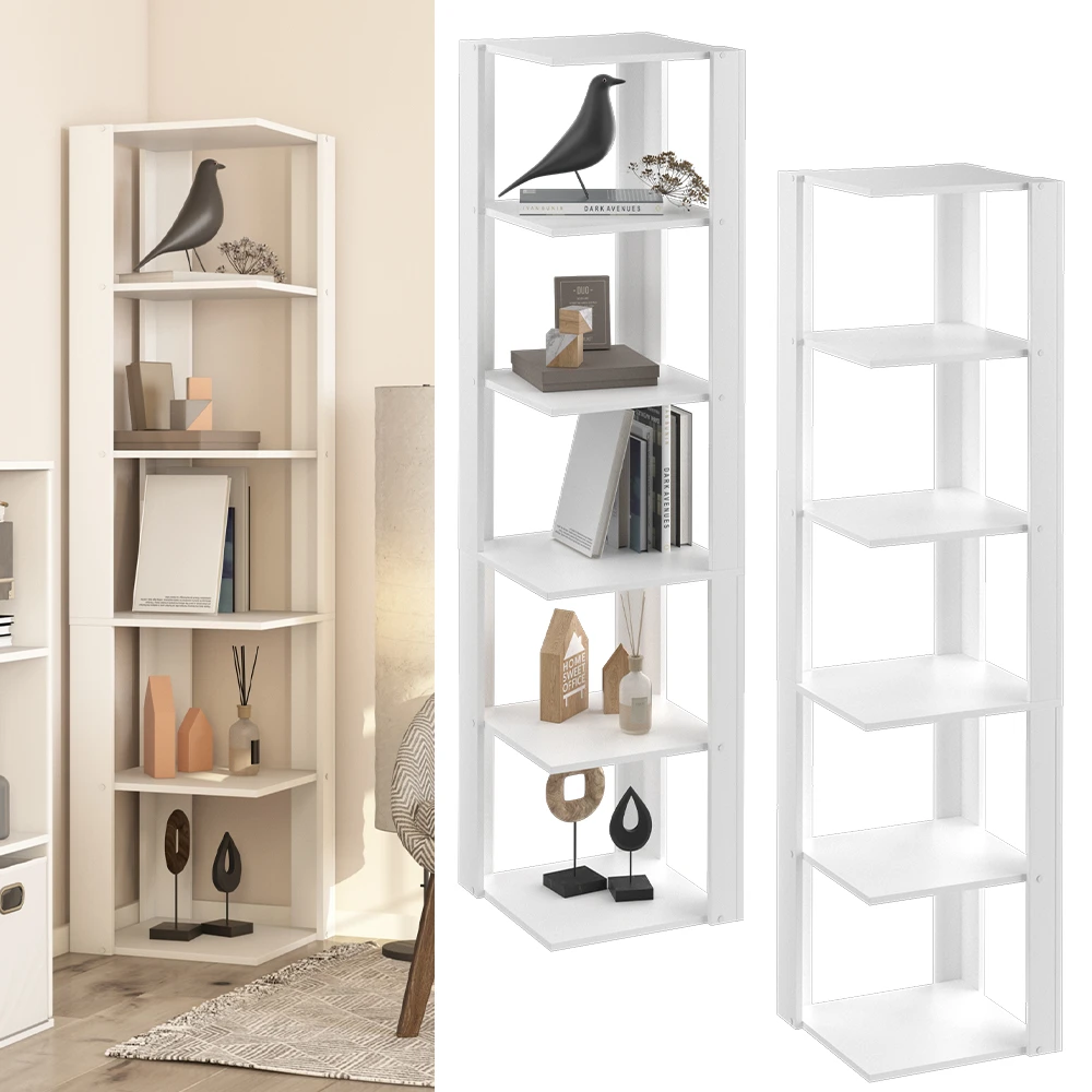 Eckregal "Amina" Weiß 45 X 180.1 Cm Vicco 4 Eckregal "Amina" Weiß 45 X 180.1 Cm Vicco – Bild 2