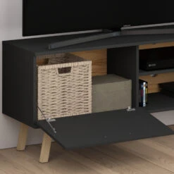 Lowboard "Hans" Anthrazit/Eiche 125 X 58.9 Cm Vicco -Möbel Store 4128 05 ol