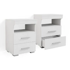 Nachttisch "Evi" Weiß 45 X 61 Cm 2er Set Vicco