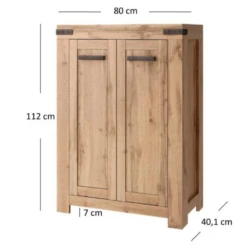 Sideboard "Monza" Artisan-Eiche 80 X 112 Cm OK-Living -Möbel Store DS 1315 MBO 3