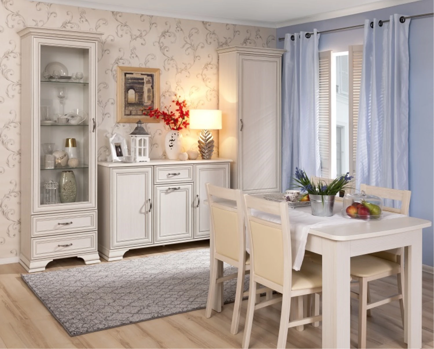 Vitrinenschrank "Tifosi" Weiß 69 X 212 Cm OK-Living 7 Vitrinenschrank "Tifosi" Weiß 69 X 212 Cm OK-Living – Bild 5