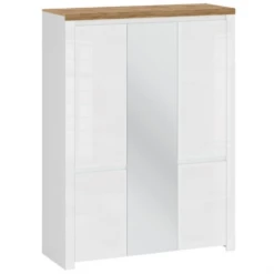 Kleiderschrank "Vigo" Weiß/Eiche 151 X 202 Cm OK-Living