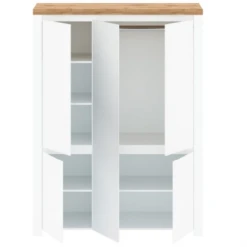 Kleiderschrank "Vigo" Weiß/Eiche 151 X 202 Cm OK-Living -Möbel Store DS 1586 MBO 3