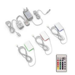 LED-Glaskantenbeleuchtung 3er Set Vicco