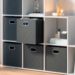 Treppenregal Weiß 142,4 X 143 Cm Mit 6 Faltboxen Vicco -Möbel Store m1105 fb 05 ol