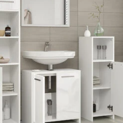 Badmöbel Set "Kiko" Weiß Hochglanz 3 Teile Vicco 13 Badmöbel Set "Kiko" Weiß Hochglanz 3 Teile Vicco -Möbel Store m1109 05 ol