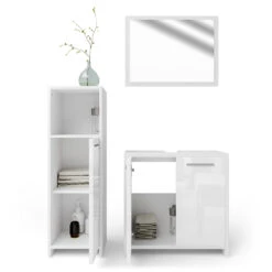 Badmöbel Set "Kiko" Weiß Hochglanz 3 Teile Vicco 15 Badmöbel Set "Kiko" Weiß Hochglanz 3 Teile Vicco -Möbel Store m1109 07 ol