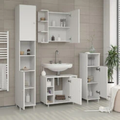 Bad Spiegelschrank "Fynn" Weiß 62 X 64 Cm Vicco -Möbel Store m1173 04 ol