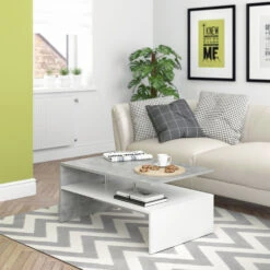 Couchtisch "Amato" Beton/Weiß 90 X 42 Cm Vicco -Möbel Store m1195 04 ol