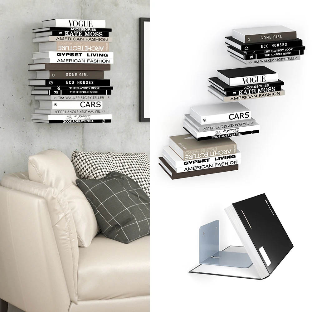 Wandregal "Ghost" Silber 12.5 X 9 Cm 4er Set Vicco 4 Wandregal "Ghost" Silber 12.5 X 9 Cm 4er Set Vicco – Bild 2