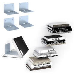 Wandregal "Ghost" Silber 12.5 X 9 Cm 4er Set Vicco 17 Wandregal "Ghost" Silber 12.5 X 9 Cm 4er Set Vicco -Möbel Store m1216 08 ol