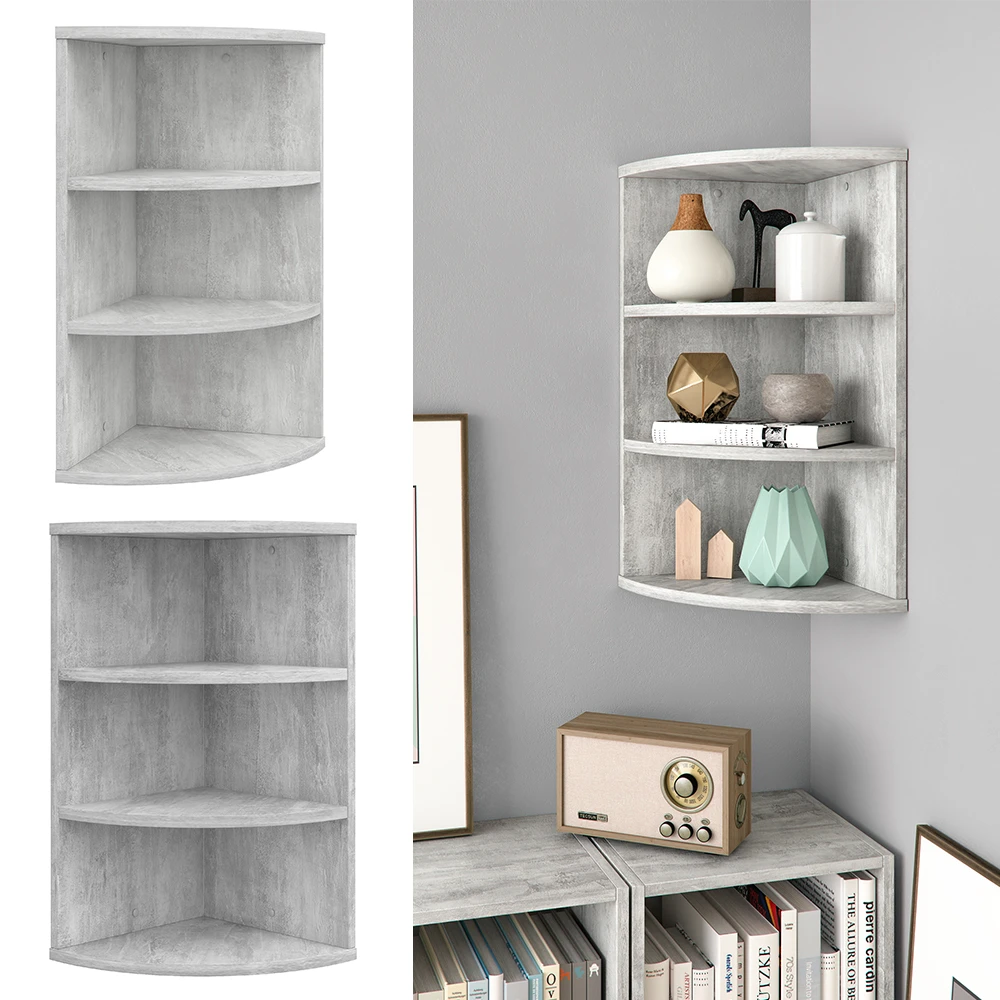 Eckregal "Ecki" Beton 30 X 60 Cm Vicco 4 Eckregal "Ecki" Beton 30 X 60 Cm Vicco – Bild 2