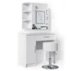 Schminktisch "Fynnia" Weiß 80.2 Cm Mit Hocker Vicco -Möbel Store m1267 hw 01 ol