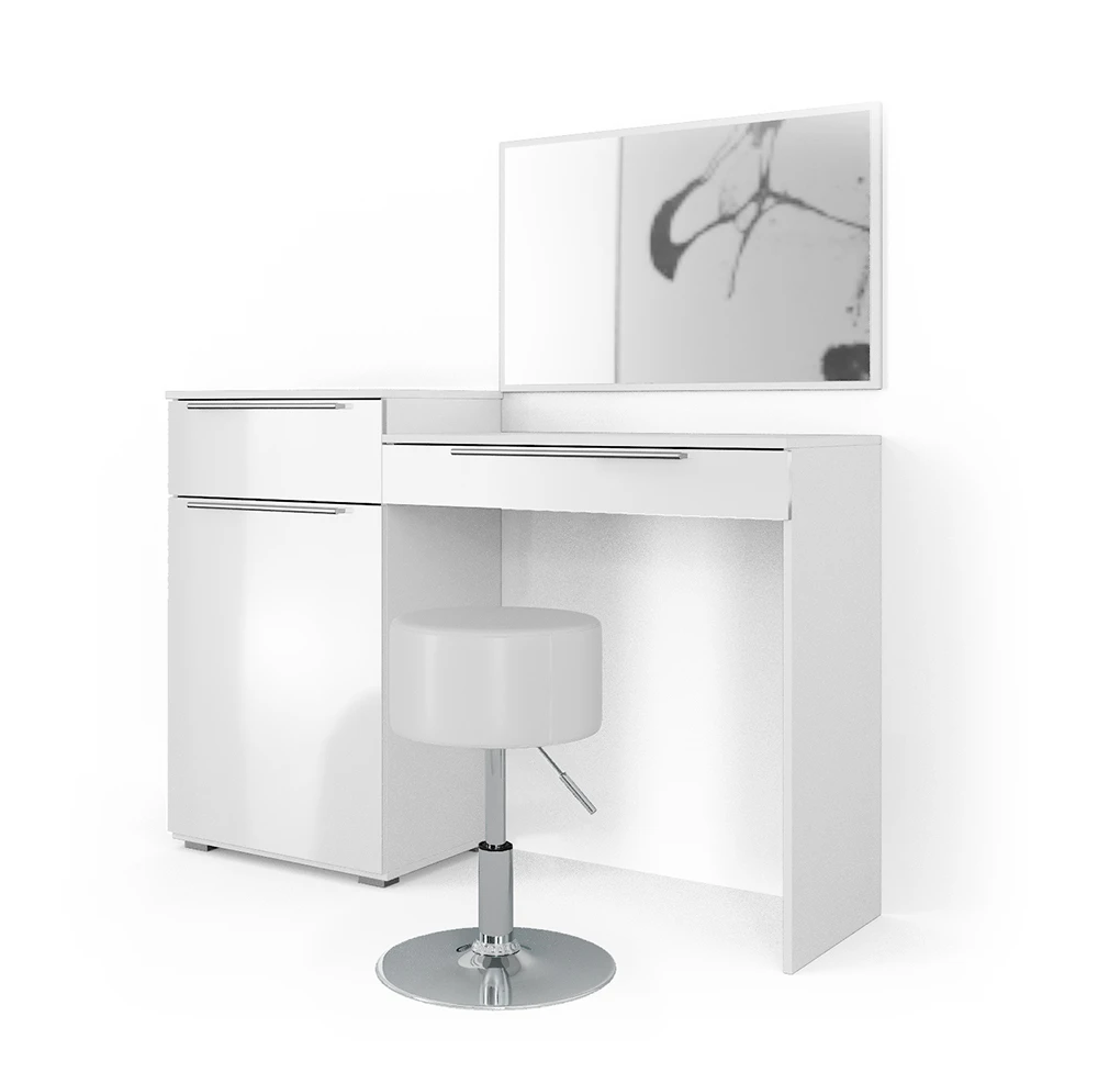 Schminktisch "Lilli" Weiß Hochglanz 135 Cm Mit Hocker Vicco 3 Schminktisch "Lilli" Weiß Hochglanz 135 Cm Mit Hocker Vicco