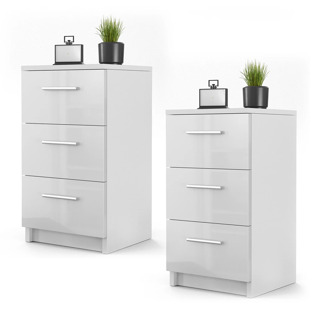 Nachttisch Weiß Hochglanz 38 X 66 Cm 2er Set Vicco 9 Nachttisch Weiß Hochglanz 38 X 66 Cm 2er Set Vicco – Bild 7