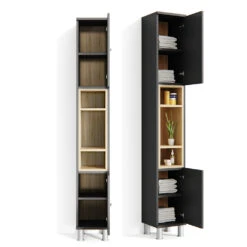 Badschrank "Aquis" Anthrazit/Sonoma 30 X 200 Cm Vicco -Möbel Store m1385 07 ol