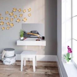 Schminktisch "Alessia" Weiß 90 Cm Vicco 14 Schminktisch "Alessia" Weiß 90 Cm Vicco -Möbel Store m1417 04 ol