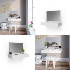 Schminktisch "Alessia" Weiß 90 Cm Vicco 18 Schminktisch "Alessia" Weiß 90 Cm Vicco -Möbel Store m1417 08 ol