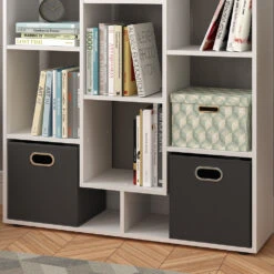 Raumteiler Weiß 103.9 X 143 Cm Mit 2 Faltboxen Vicco 14 Raumteiler Weiß 103.9 X 143 Cm Mit 2 Faltboxen Vicco -Möbel Store m1430 fb 05 ol