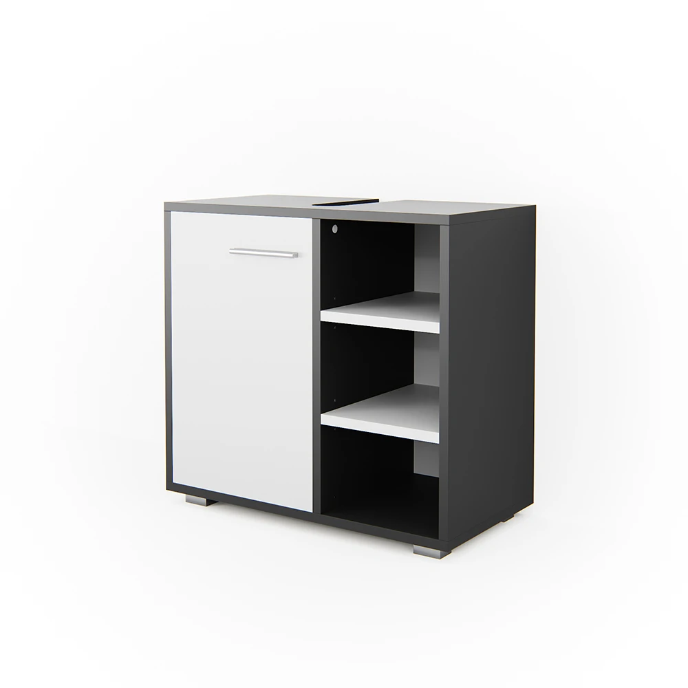 Waschbeckenunterschrank "Perry" Anthrazit/Weiß 60 X 55.6 Cm Vicco 3 Waschbeckenunterschrank "Perry" Anthrazit/Weiß 60 X 55.6 Cm Vicco