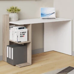 Schreibtisch "Theo" Weiß/Sonoma Vicco -Möbel Store m1507 05 ol