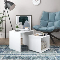 Couchtisch Set Weiß 45 X 48 Cm 2 Teile Vicco 13 Couchtisch Set Weiß 45 X 48 Cm 2 Teile Vicco -Möbel Store m1552 04 ol