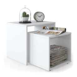 Couchtisch Set Weiß 45 X 48 Cm 2 Teile Vicco 16 Couchtisch Set Weiß 45 X 48 Cm 2 Teile Vicco -Möbel Store m1552 07 ol