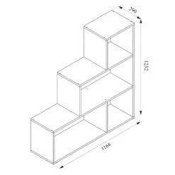 Treppenregal Sonoma 116 X 123 Cm Vicco -Möbel Store m1574 03 ol