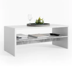 Couchtisch Weiß/Beton 99 X 40 Cm Vicco 15 Couchtisch Weiß/Beton 99 X 40 Cm Vicco -Möbel Store m1587 07 ol