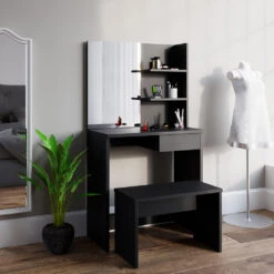 Sitzbank Schwarz 70 Cm Für Schminktisch Vicco -Möbel Store m1621 04 ol