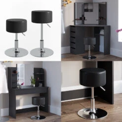 Hocker "Design" Schwarz 33 X 67 Cm Für Schminktisch Vicco 17 Hocker "Design" Schwarz 33 X 67 Cm Für Schminktisch Vicco -Möbel Store m1632 08 ol