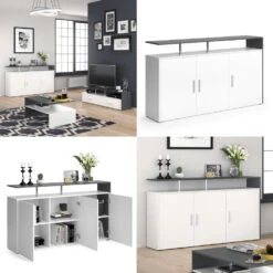 Sideboard "Amato" Weiß/Anthrazit 160 X 91.6 Cm Vicco -Möbel Store m1767 08 ol